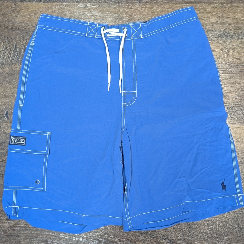 Polo Ralph Lauren Mens Blue Swim Trunks, size M